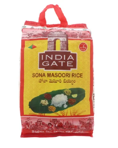 India gate Sona Masoori Rice, 5 kg