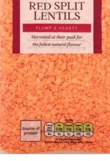 Red Split Lentils, 900 g