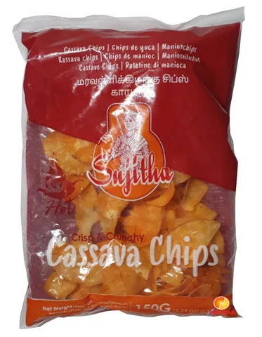 Sujitha Kasava Cassava Chips-salted, 150 g
