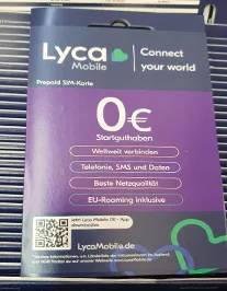 Lyca mobile sim card, 1 Stk.