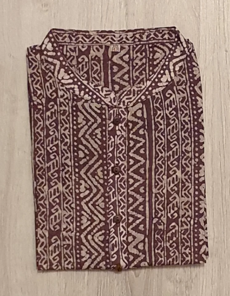 Punjabi- Traditional long Kurta- greneen large Check, 1 pcs