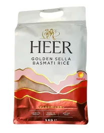 Heer Golden Sella Basmati extra long grain Rice, 5 kg
