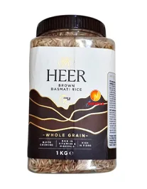 Heer Brown Whole grain Basmati extra long grain Rice, 1 kg