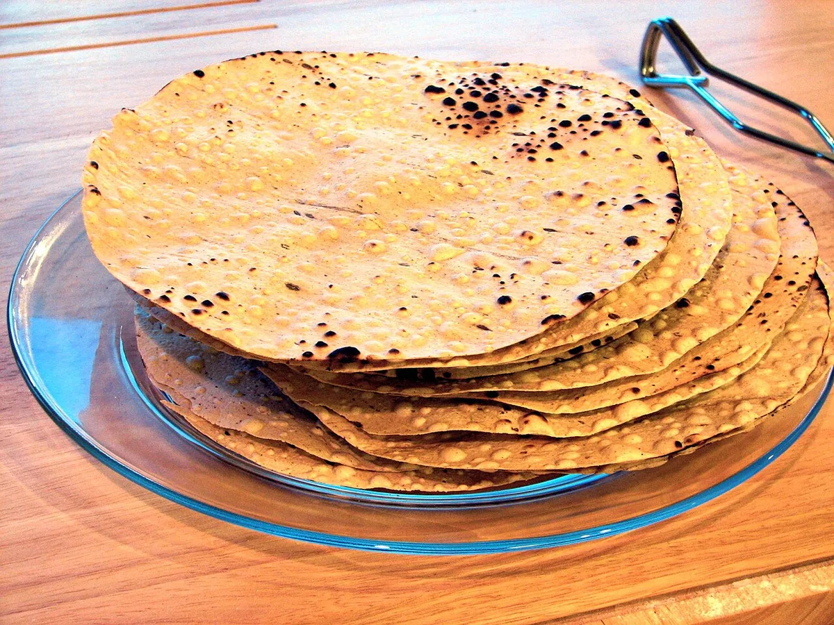 Stack of papadums