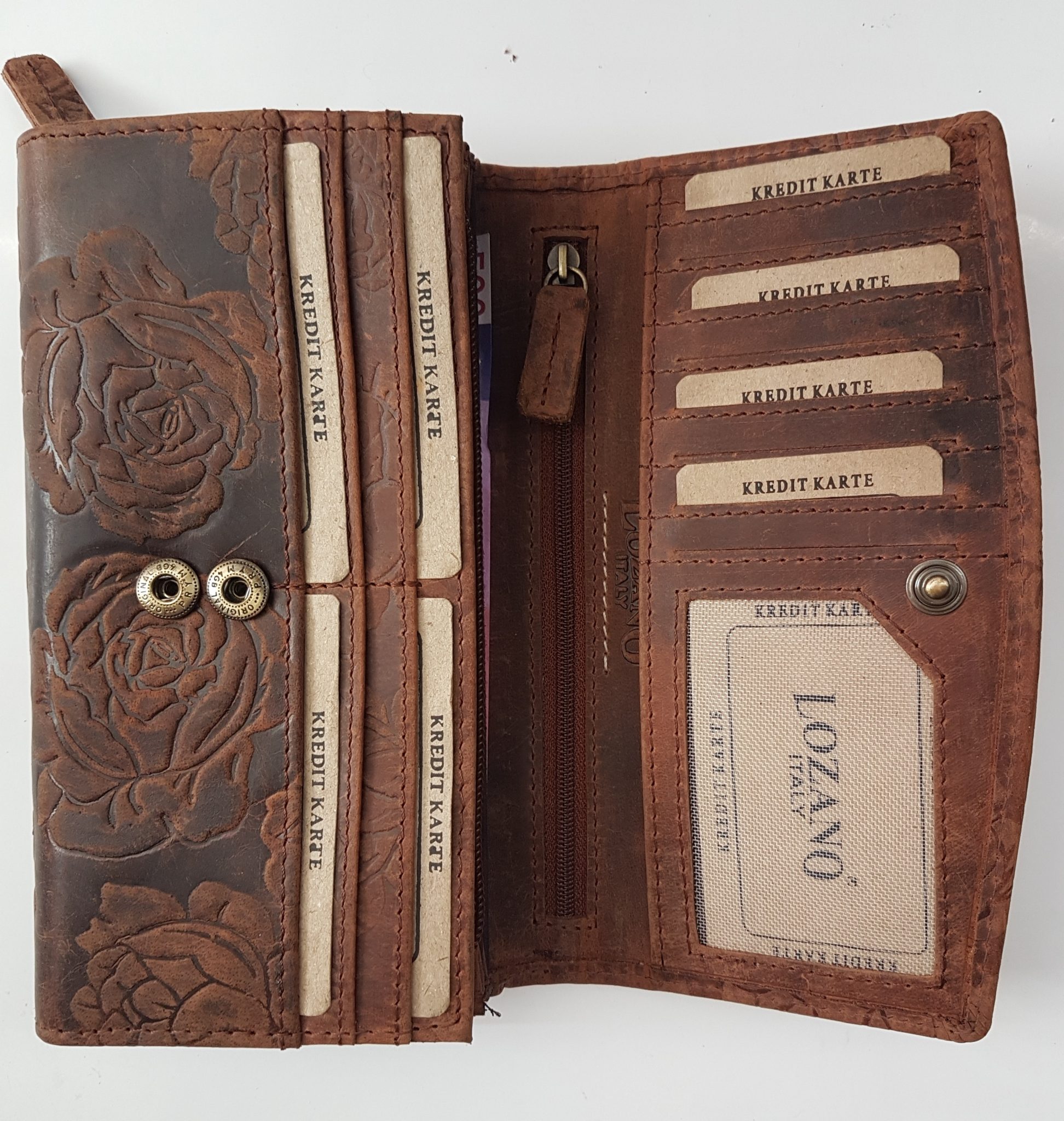 Ladies Money Bag, Genuine leather rose design Tukwila Online Desi