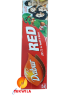 Dabur Red Toothpaste,Toothpaste  for Teeth and Gums, Zahnpasta. Tukwila Online get Grocery Store in Germany. Its reliable, trusted and yours desi Market. It combines the best of both in a side effects free formulation that is perfect for maintaining oral hygiene and keeping the gums and teeth healthy. Packed with the power of 11 active Ayurvedic ingredients such as Laving, Pudina and Tomate among others. Dabur Red keeps all your dental problems away. pH value of toothpastes is around 5.5–10.5 range. Uses: 2-3g twice daily, to be adequately applied on the toothbrush and brush the teeth for better cleaning. Ingredient: Calcium carbonate, Aqua, Sorbitol, Hydrate Silica, Sodium lauryl Sulphate, Aroma (Flavour), Xanthan gum, Piper nigrum (Black Pepper), Fruit extract, Piper longum (long Pepper) fruit extract, Zanthoxylum alatum (winged prickly) fruit extract, Zingiber (Ginger), rhizome extract, Sodium Silicate, Sodium Saccharin, Propylene glycol,  Sodium acetylene, Eugenol, Iron Oxides (CI 77491, CI 77499, CI 779492).    Dabur Herbal Red tooth paste  keeps plague, Staining, and bad breath away. Keeps teeth strong. Dabur red toothpaste combines the incredible benefits of various herbal ingredients to give long lasting protection for healthy teeth and gums. All skins & Teeth are sensitive with everyone’s nature. Please use it after the doctor’s advices if  complication of allergenic or other reactions. Tukwila Market is responsible for that. All the exact Information/Nutrition are given on the packet preciously from the producing company/Supplier in different language including German.  Manufacture in UAE ; Packed in UK,  Importer & Supplier- Star Food Impex GmbH, Germany.