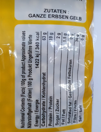 Yellow Peas Dabli Dabri-500g-Tukwila Online Grocery Store in Germany