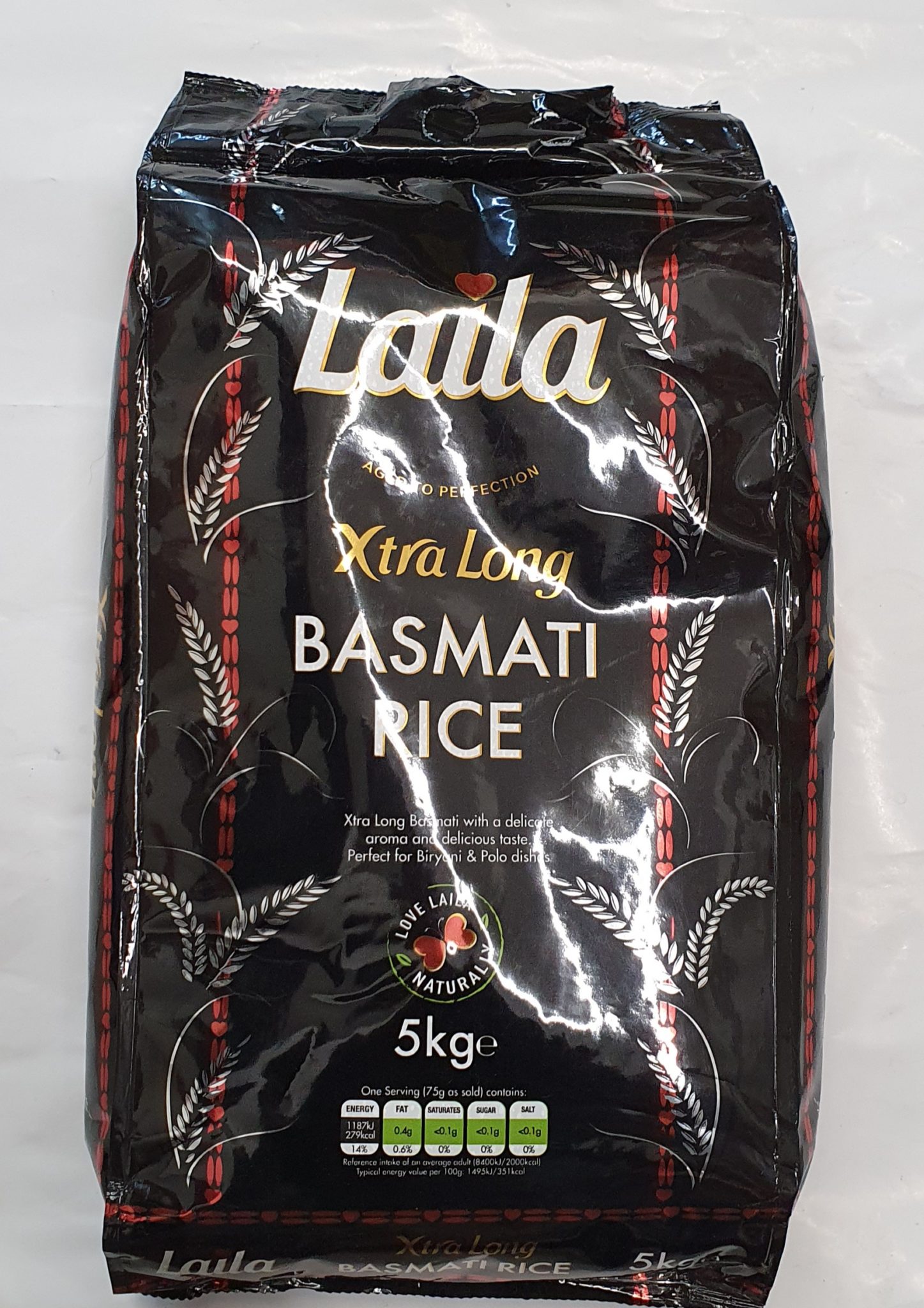 Laila Basmati Rice, extra long grain, Reis, 5kg Tukwila Online Desi