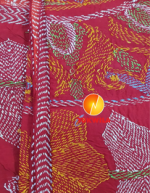 Traditionelle Handgenähte Bettdecke,Traditional Bedcover,Bedsheet,Nakshi Katha-নকশী কাঁথা-red-2